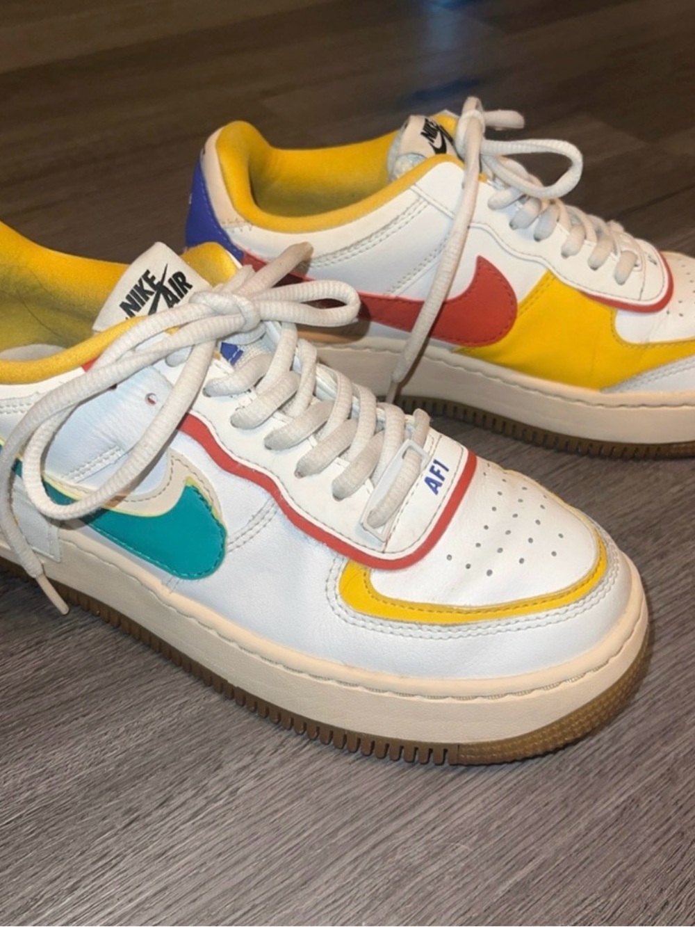 6.5 Women’s Nike AF1 Air Force 1 Shadow Summit White Green Sneakers CI0919-118